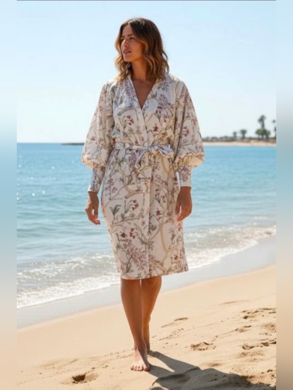 NWT Johanna Ortiz x H&M Oversized Linen Shirt Dress in Natural White Orchid M